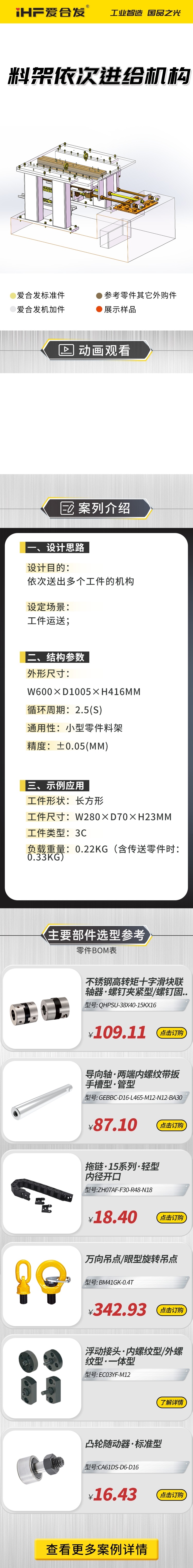 愛(ài)合發(fā)案例剖析：料雜架依次進(jìn)給機(jī)構(gòu)！